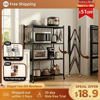 LIMITED DEAL: Sturdy 4-Level Storage & Buy 2, Get 2 FREE! PLUS: Free Boxes!