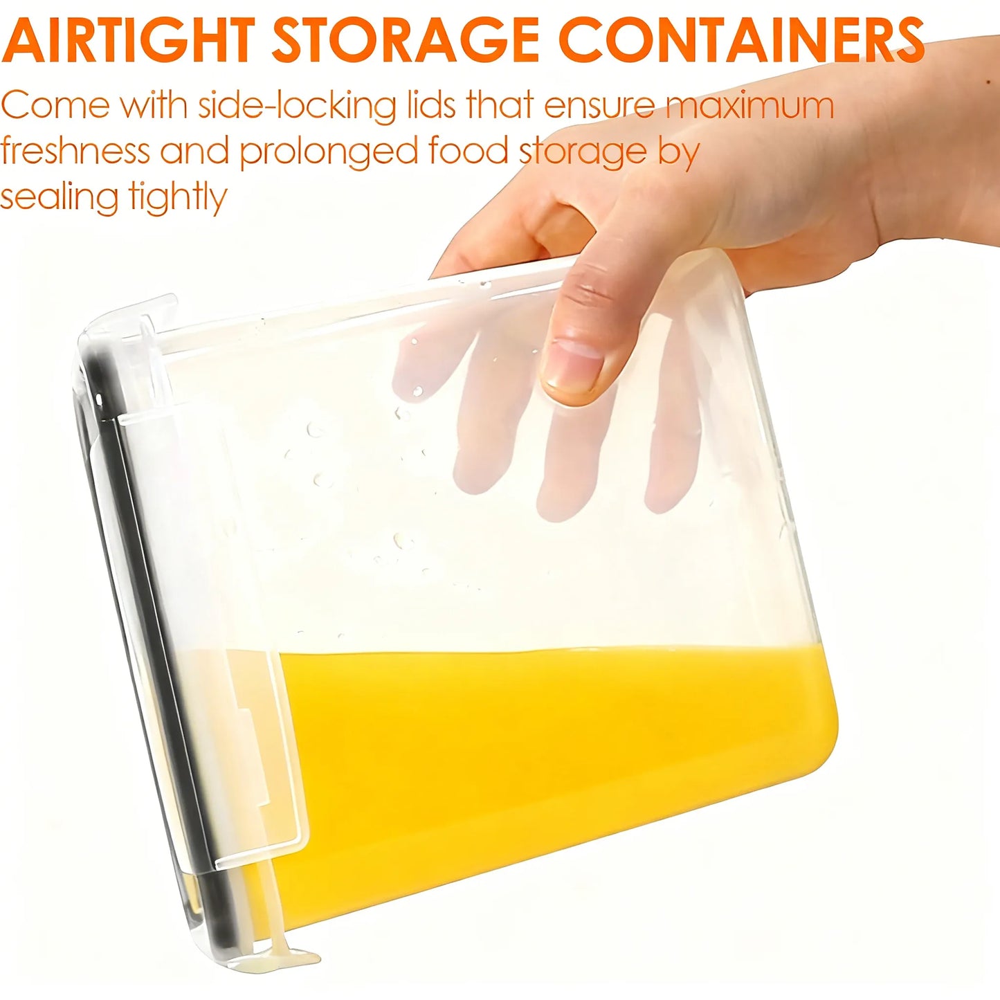 Airtight BPA-Free Food Containers, 9-Piece 2L Set with 24 Labels for Dry & Fresh Food